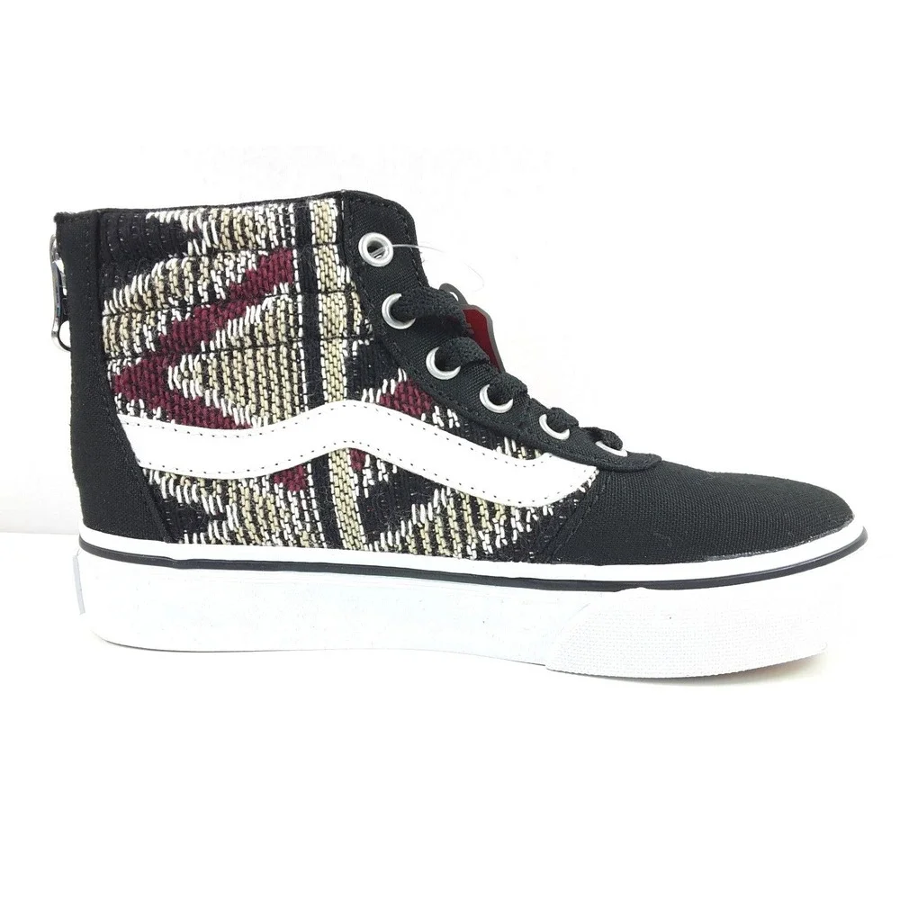 Vans Maddie Youth Kids SK8 Hi-Top Zip Skateboading Shoes‎ Tribal Knit Sz 11 New